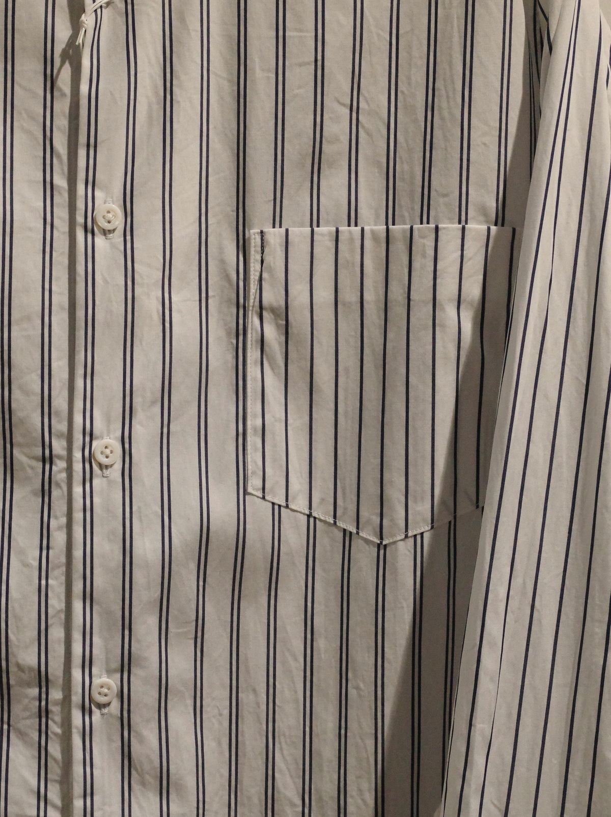FINE COTTON STRIPE / REGULAR COLLAR SHIRT