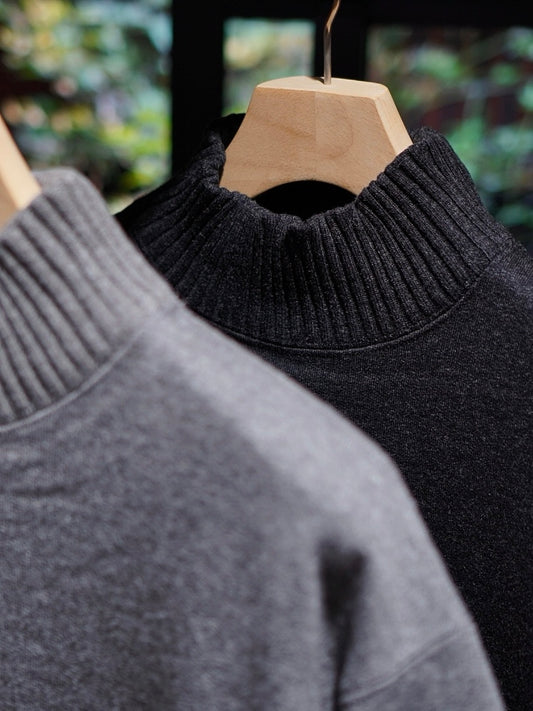 TURTLE NECK SWEATSHIRT / WOOL FRENCH TERRY