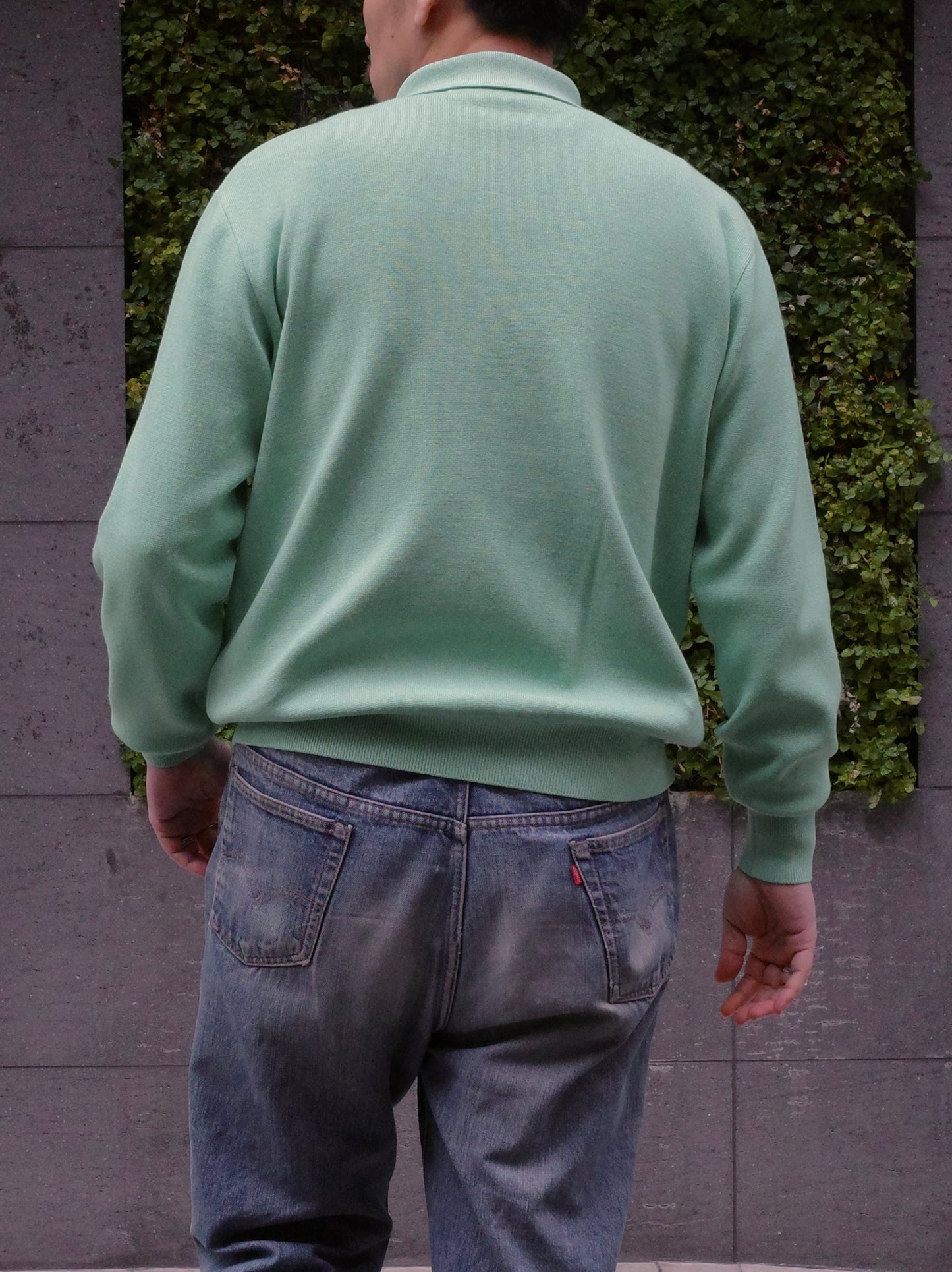 LONG SLEEVE POLO SWEATER