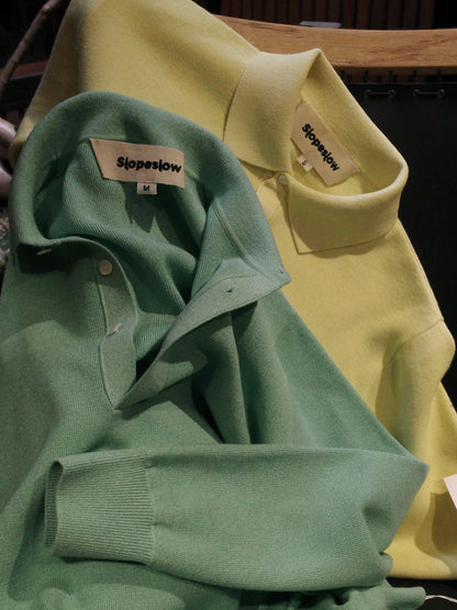 LONG SLEEVE POLO SWEATER