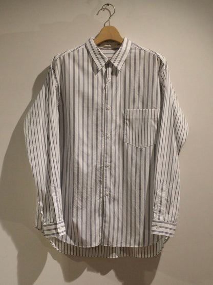 FINE COTTON STRIPE / REGULAR COLLAR SHIRT
