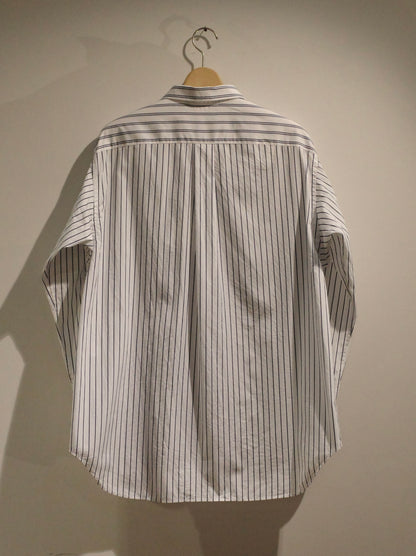 FINE COTTON STRIPE / REGULAR COLLAR SHIRT