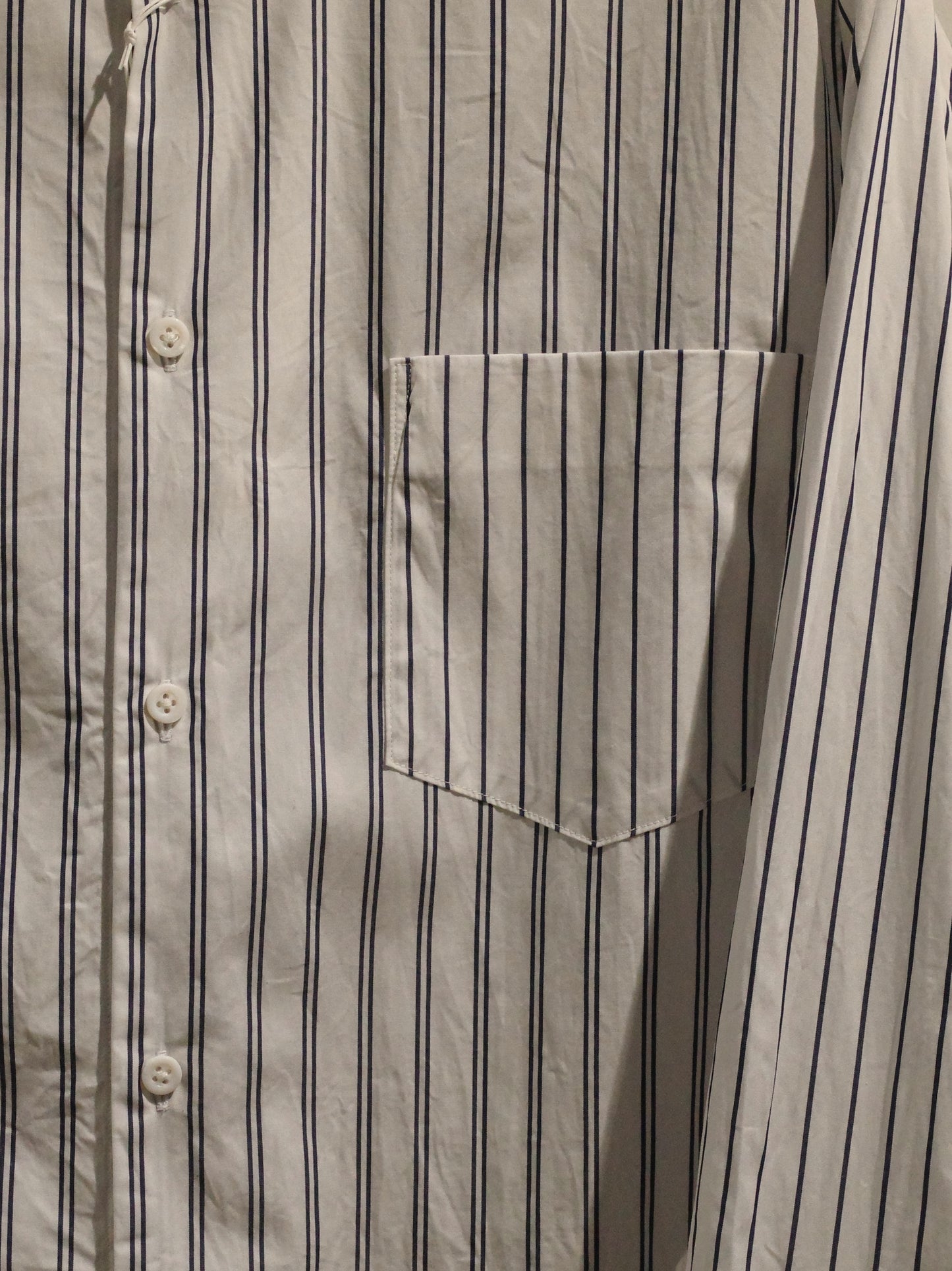 FINE COTTON STRIPE / REGULAR COLLAR SHIRT