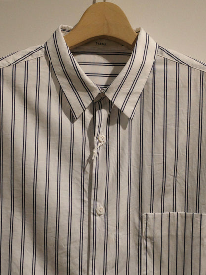 FINE COTTON STRIPE / REGULAR COLLAR SHIRT