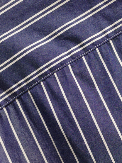 FINE COTTON STRIPE / REGULAR COLLAR SHIRT