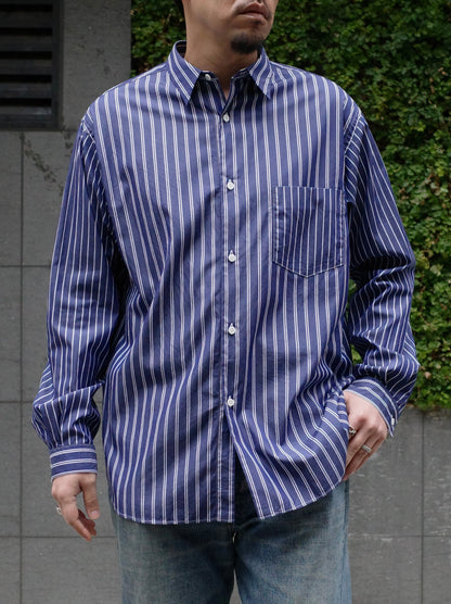 FINE COTTON STRIPE / REGULAR COLLAR SHIRT