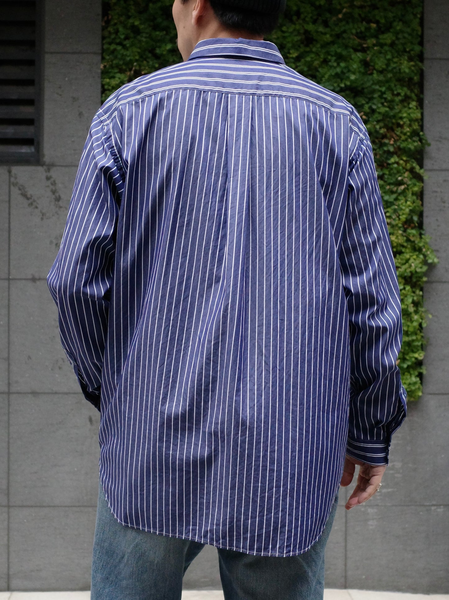 FINE COTTON STRIPE / REGULAR COLLAR SHIRT