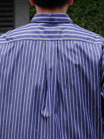 FINE COTTON STRIPE / REGULAR COLLAR SHIRT