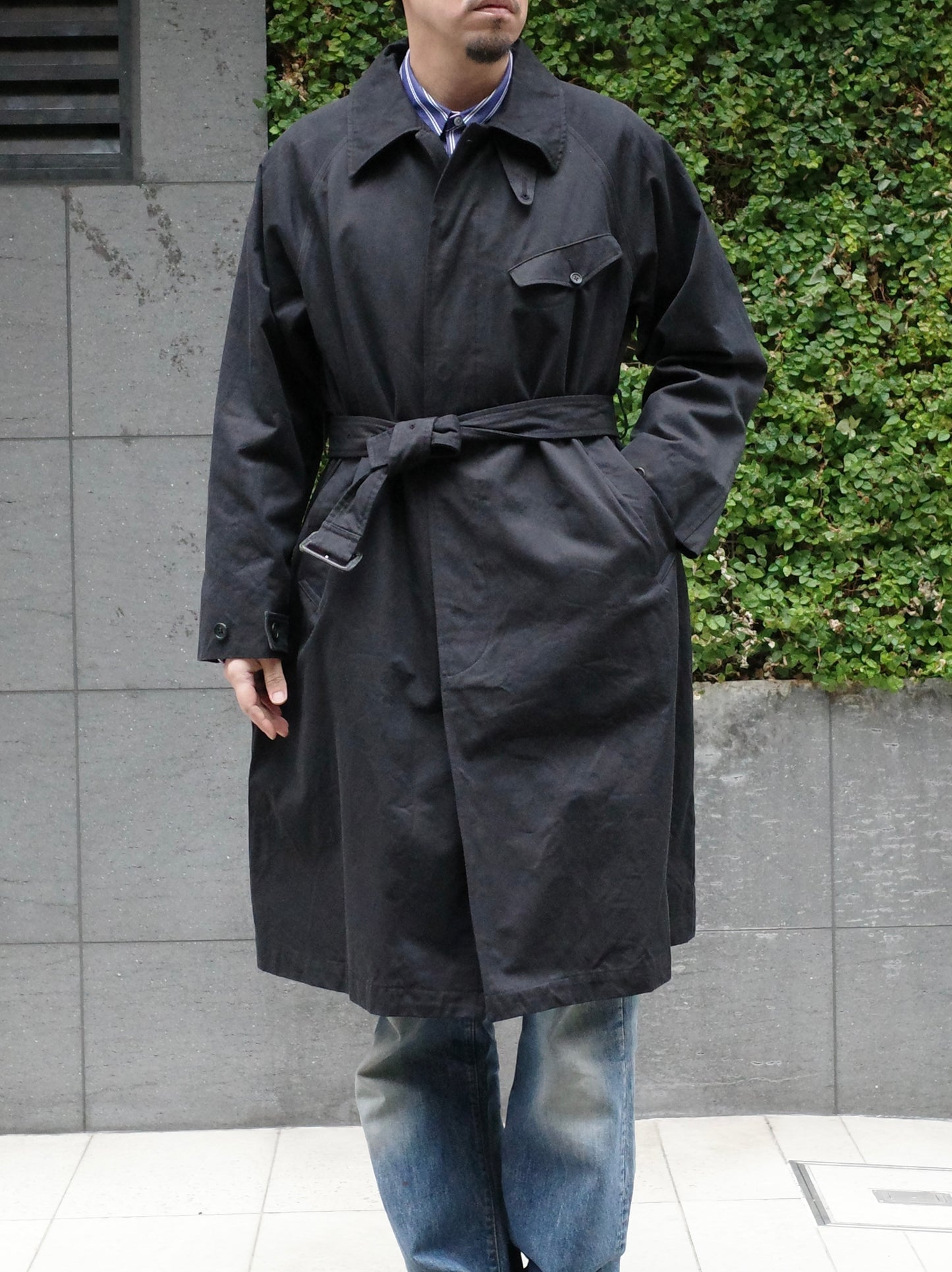 DOUBLE FACE COTTON / BELTED COAT