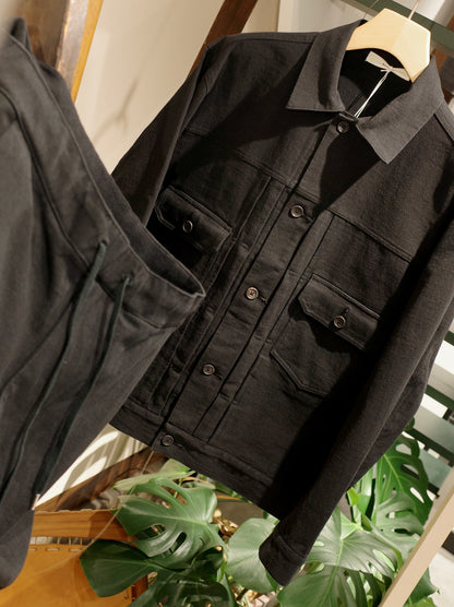 COTTON DENSE JERSEY / TRUCKER JACKET