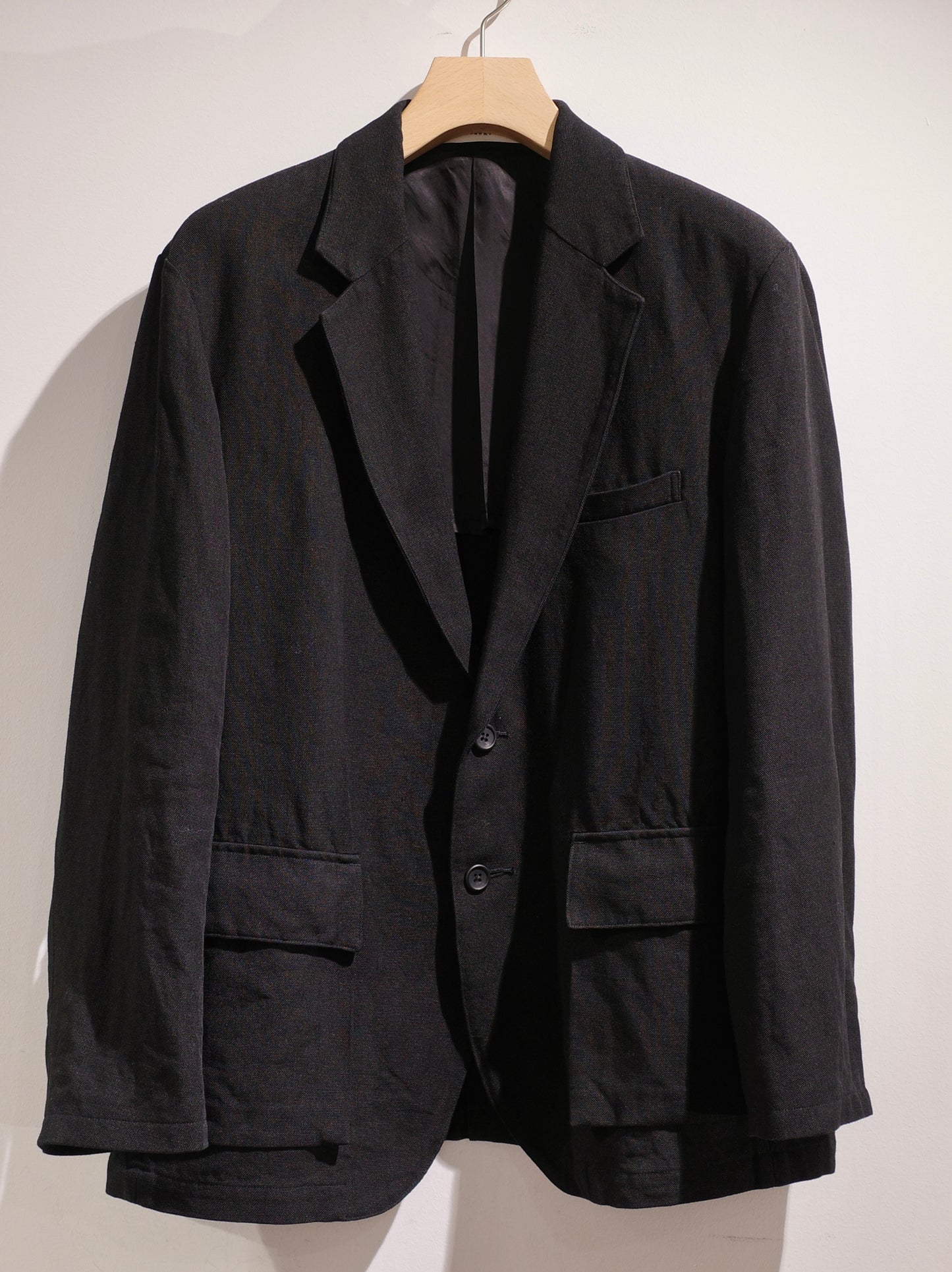 ROUGH LINEN CANVAS / 2B JACKET