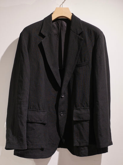 ROUGH LINEN CANVAS / 2B JACKET
