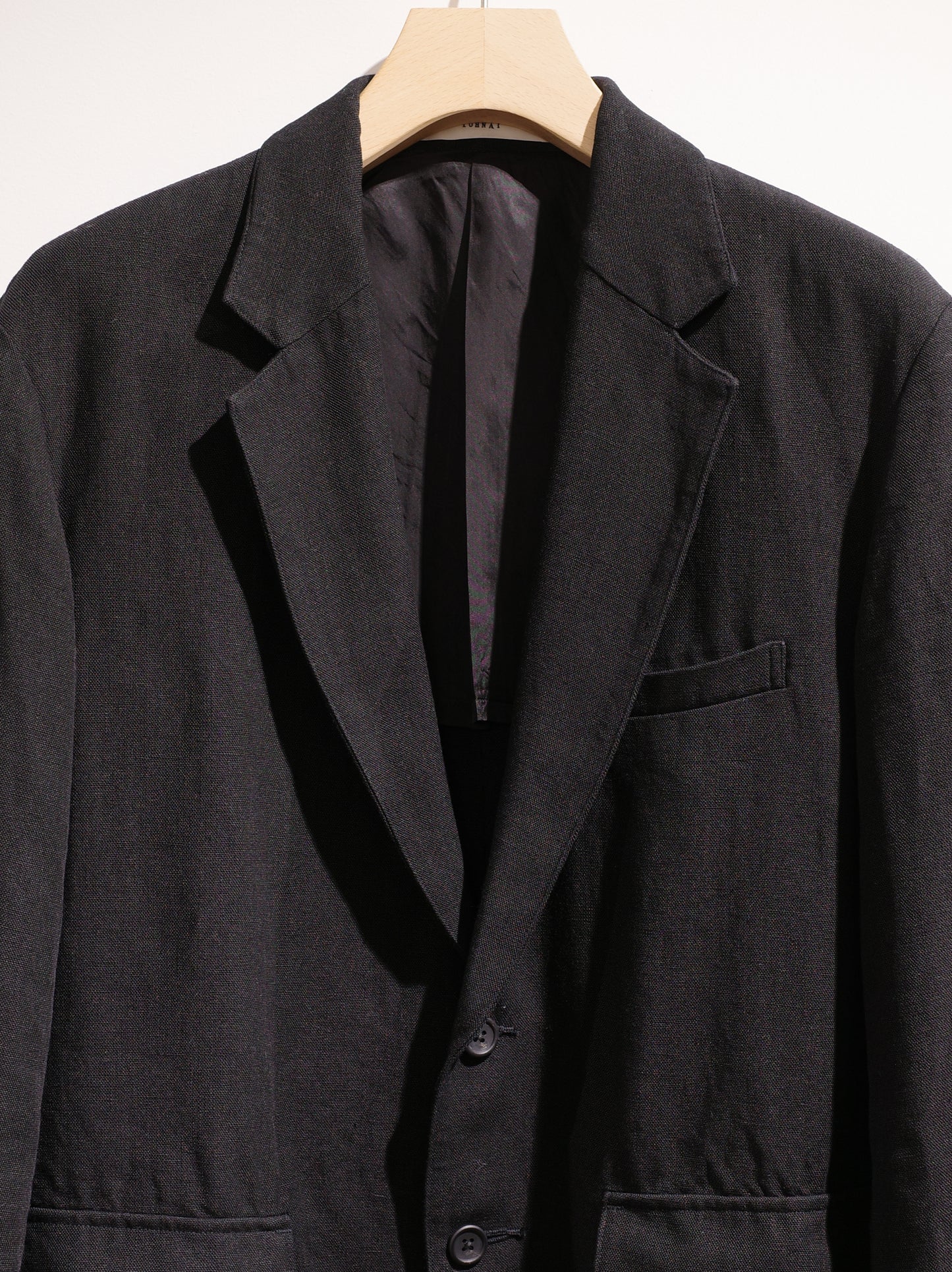 ROUGH LINEN CANVAS / 2B JACKET