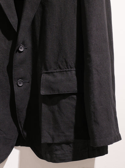 ROUGH LINEN CANVAS / 2B JACKET