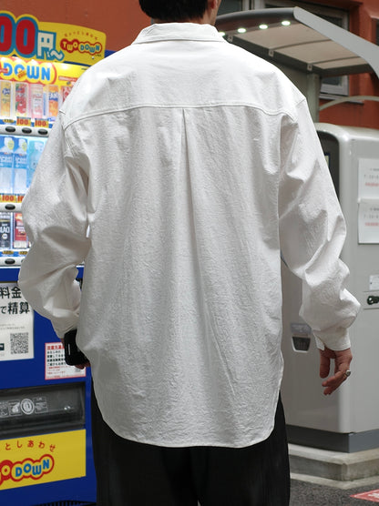 塩縮ジャージースキッパーシャツL/S