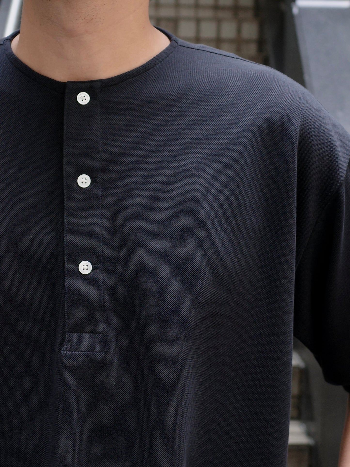 エイルスーピマピケ ヘンリーネックS/S