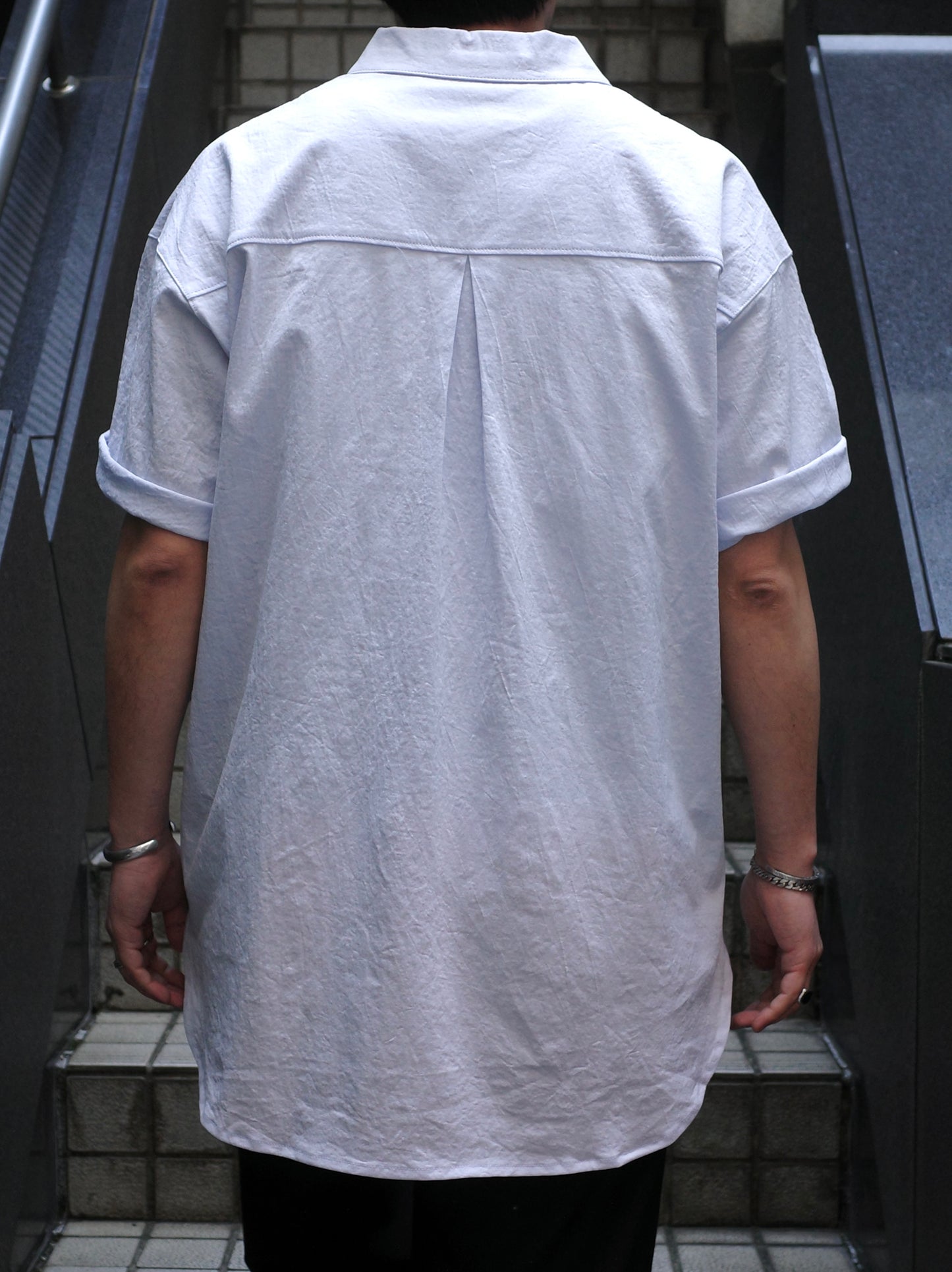 塩縮ジャージースキッパーシャツS/S