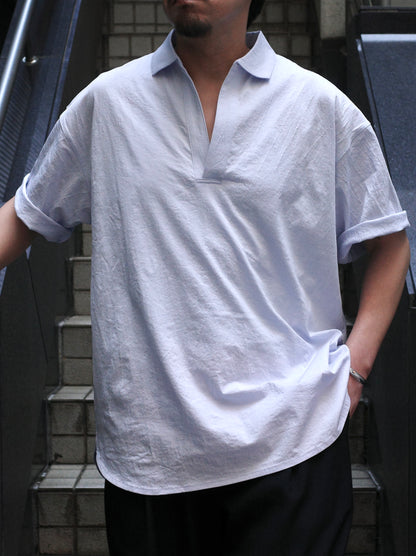塩縮ジャージースキッパーシャツS/S
