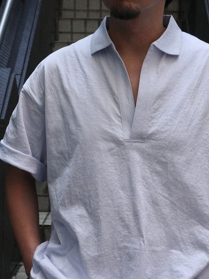 塩縮ジャージースキッパーシャツS/S