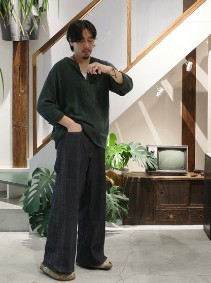 Denim Front x Tailored Back BAGGY PANTS