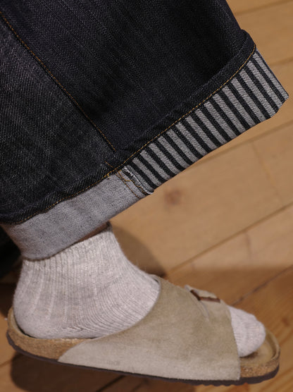Denim Front x Tailored Back BAGGY PANTS