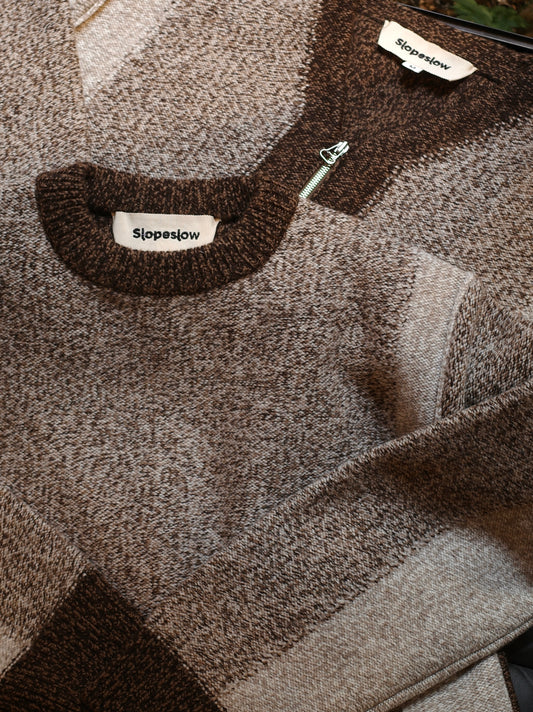 INTARSIA CREW NECK SWEATER