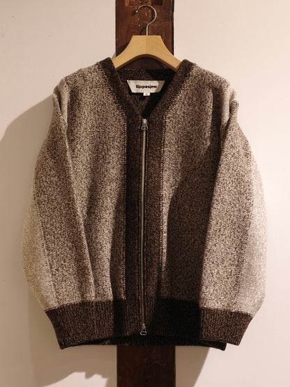 INTARSIA ZIP CADIGAN