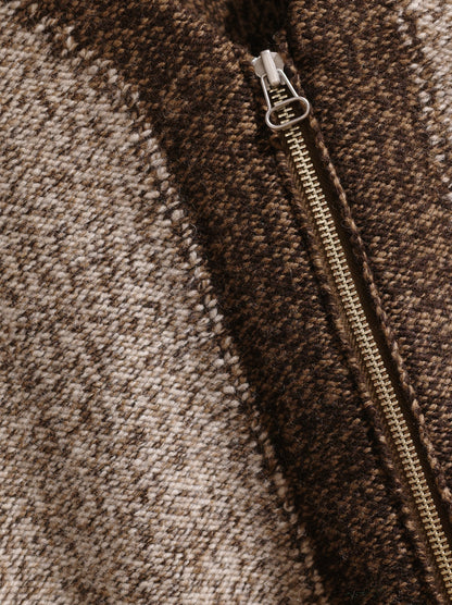 INTARSIA ZIP CADIGAN
