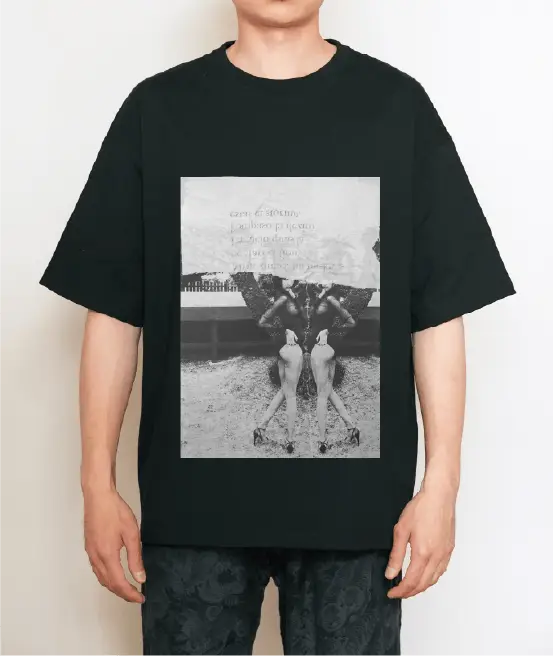 Print T-Shirt collaborated with Zenji Fujiyama -hikaritokage-