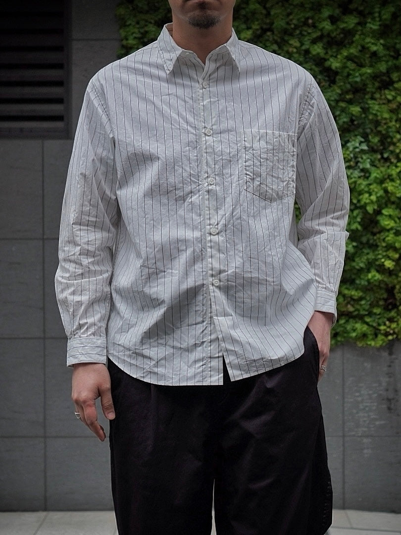 REGULAR COLLAR SHIRT / COTTON STRIPE