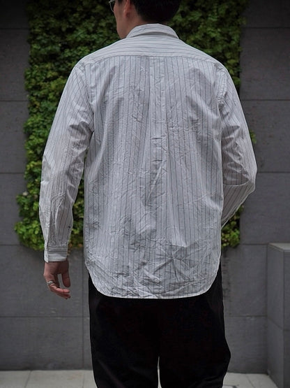 REGULAR COLLAR SHIRT / COTTON STRIPE