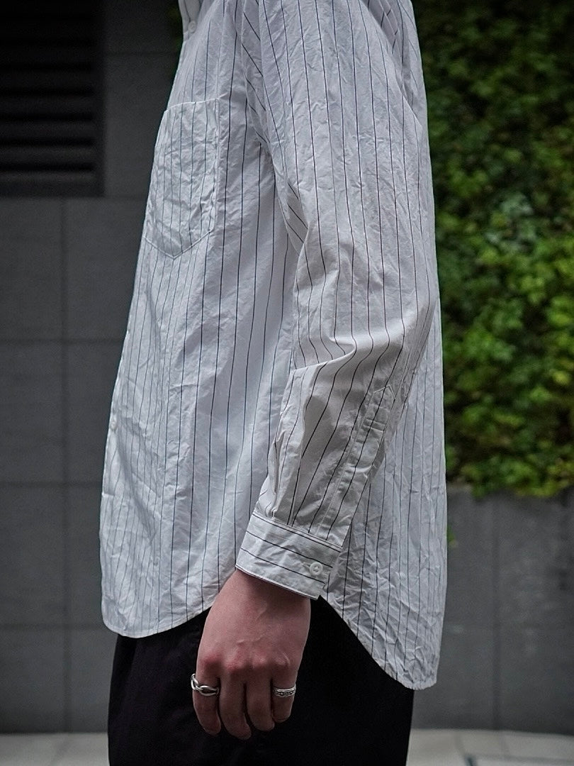 REGULAR COLLAR SHIRT / COTTON STRIPE