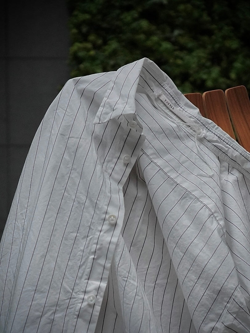 REGULAR COLLAR SHIRT / COTTON STRIPE