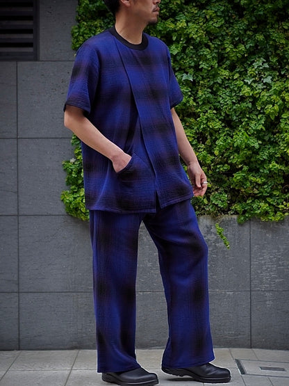 RIBBED NECK NO SIDE SEAM TEE SHIRT