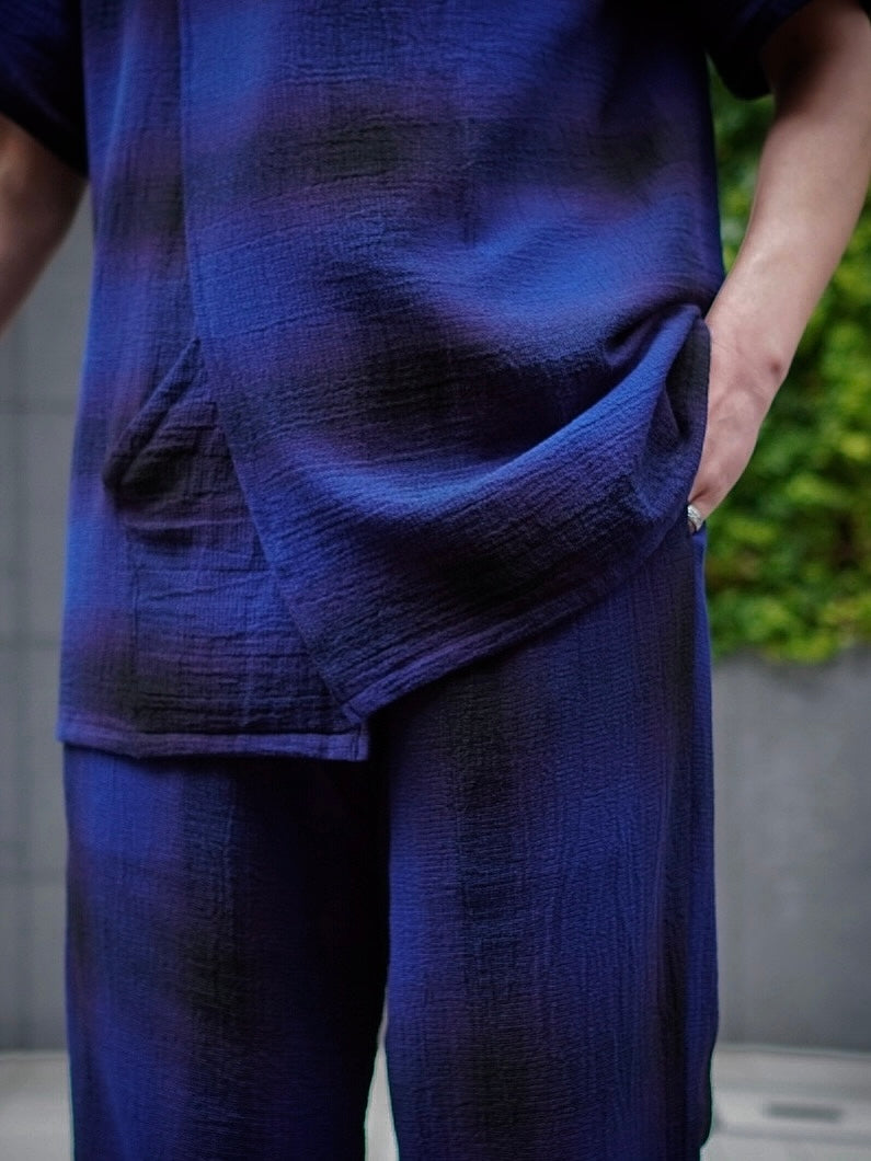 RIBBED NECK NO SIDE SEAM TEE SHIRT