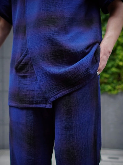 RIBBED NECK NO SIDE SEAM TEE SHIRT