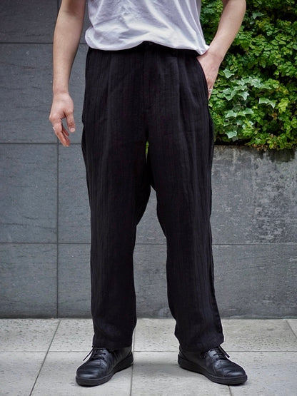 UTILITY TROUSERS / GARMENT DYE LINEN STRIPE