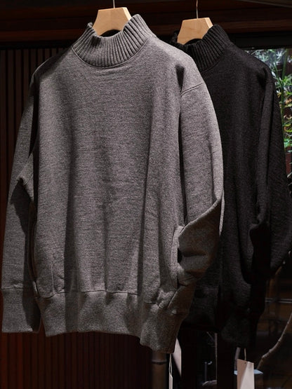 TURTLE NECK SWEATSHIRT / WOOL FRENCH TERRY