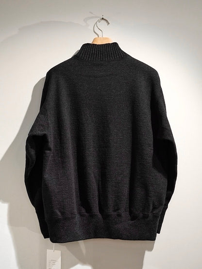 TURTLE NECK SWEATSHIRT / WOOL FRENCH TERRY