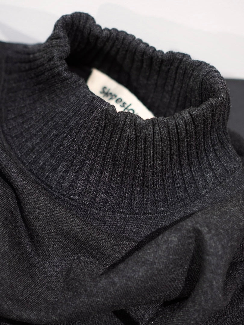 TURTLE NECK SWEATSHIRT / WOOL FRENCH TERRY