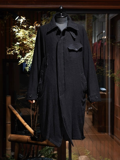 WASHED WOOL / BELTED COAT