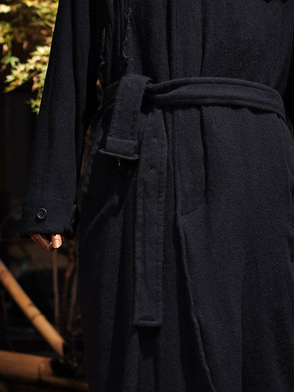 WASHED WOOL / BELTED COAT