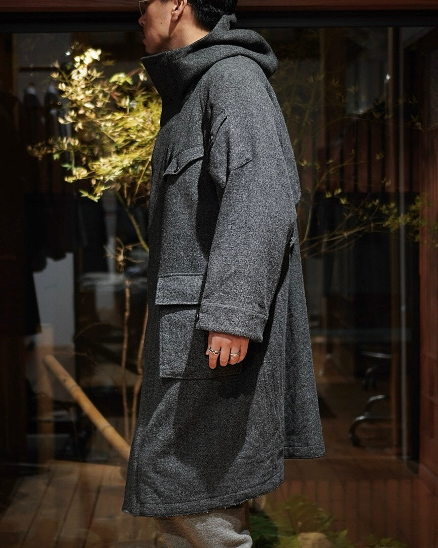 WOOL HERRINGBONE / PARKA COAT