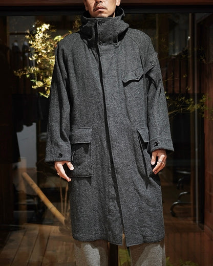 WOOL HERRINGBONE / PARKA COAT