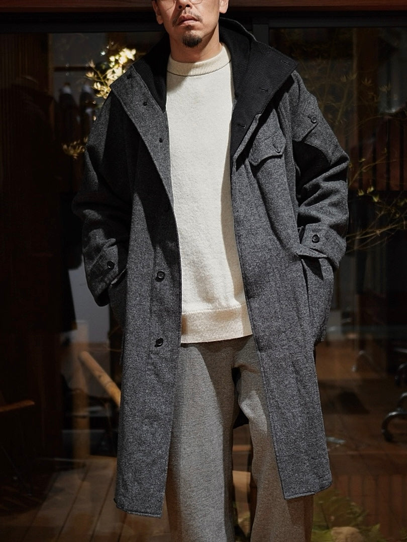 WOOL HERRINGBONE / PARKA COAT