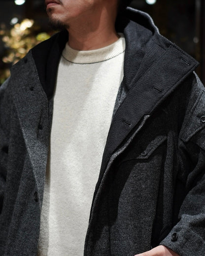 WOOL HERRINGBONE / PARKA COAT